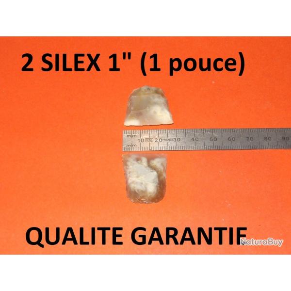 lot de 2 silex de 1" (1 pouce) QUALITE GARANTIE - VENDU PAR JEPERCUTE (D24C37)