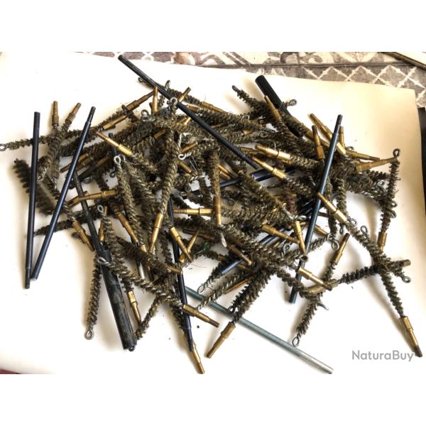 Lot de brosses de nettoyage d'occasion, pour 9 mm, (Mat 49, Mac 50)