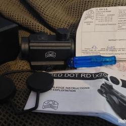 Point rouge IOR 1x20 / VALDADA RX  Système de montage "quick release intégré"  pour Picatinny/Weaver