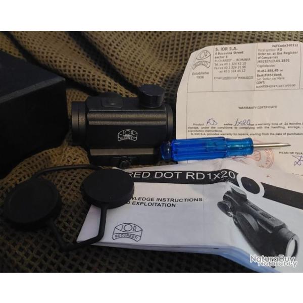 Point rouge IOR 1x20 / VALDADA RX  Syst�me de montage "quick release int�gr�"  pour Picatinny/Weaver