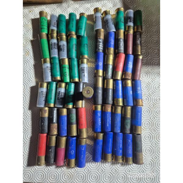 Vend lot 60 cartouches  calibres 12