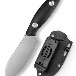 Couteau TRIVISA Aubergine BG Black Lame Acier 14C28N Manche G10 &Eacute;tui Kydex TVJM05BG14