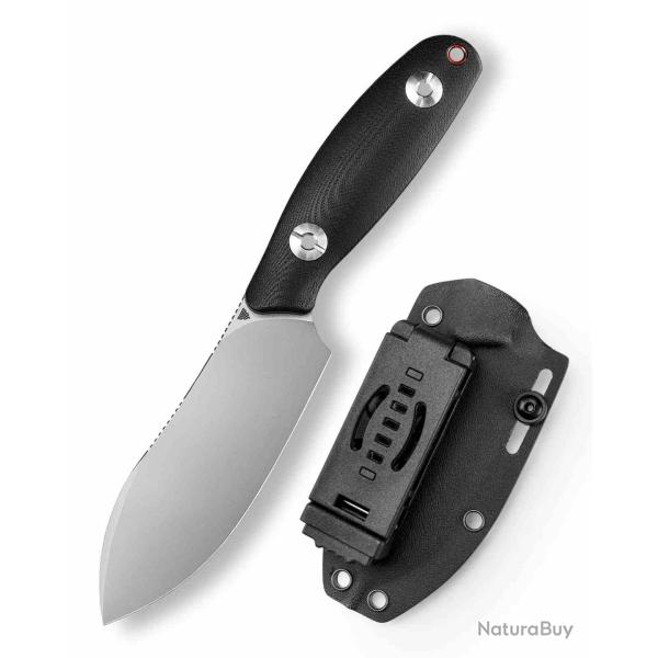 Couteau TRIVISA Aubergine BG Black Lame Acier 14C28N Manche G10 �tui Kydex TVJM05BG14