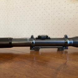 Lunette Allemande DISKOP 4 x en acier avec montage DISKOP en acier dérivable pour rail de 11 mm