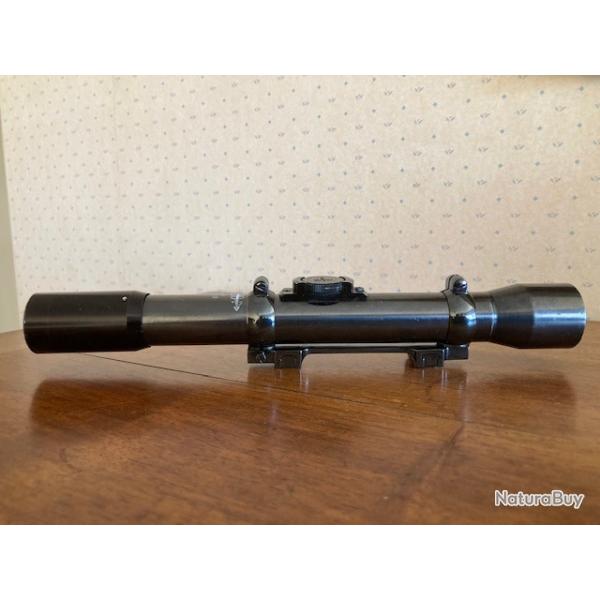 Lunette Allemande DISKOP 4 x en acier avec montage DISKOP en acier d�rivable pour rail de 11 mm