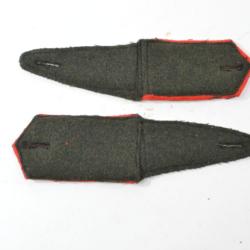 Copie &eacute;paulettes paire pattes d'&eacute;paule Premi&egrave;re Guerre Mondiale WW1 Th&eacute;atre rouge vert