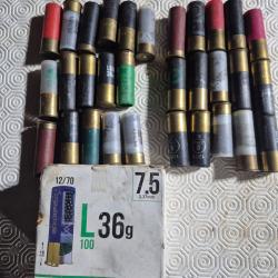 Vend lot 55 cartouches  calibres 12