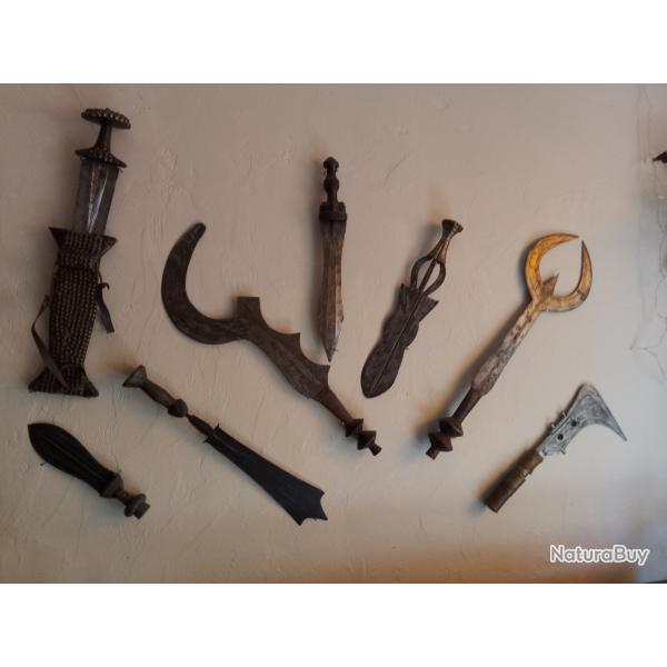 Ngulu, �p�es courtes, couteaux et autres