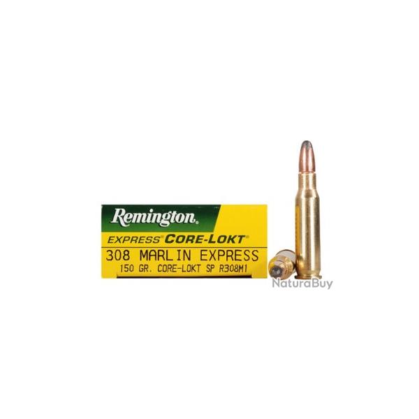 1 Boite de Balles Remington Cal 308 MARLIN EXPRESS core lokt SP 150gr