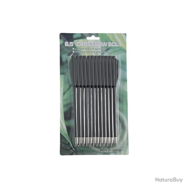 LOT DE 12 CARREAUX 6.5 INCHES POUR ARBALETE PISTOLET
