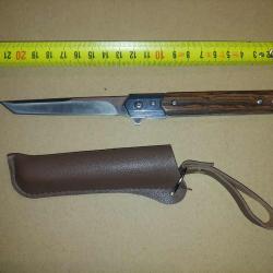 Couteau à Ouverture Assistée Type Stiletto bois de rose- Élégance et Performance