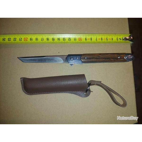 Couteau � Ouverture Assist�e Type Stiletto bois de rose- �l�gance et Performance