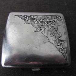 Etui à cigarettes métal argenté - Art nouveau 1900