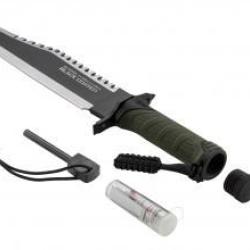 K25 COUTEAU DE SURVIE CORDE + ALLUME-FEU + &Eacute;TUI