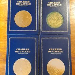 4 tomes des m&eacute;moires de guerre du g&eacute;n&eacute;ral De Gaulle au &eacute;ditions Famot
