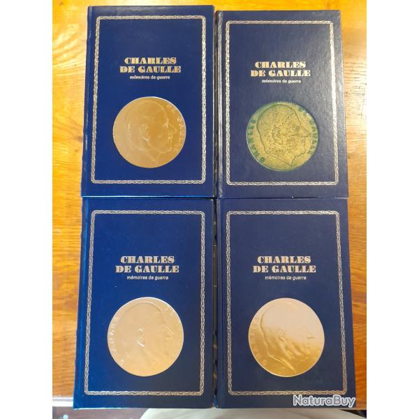 4 tomes des m�moires de guerre du g�n�ral De Gaulle au �ditions Famot