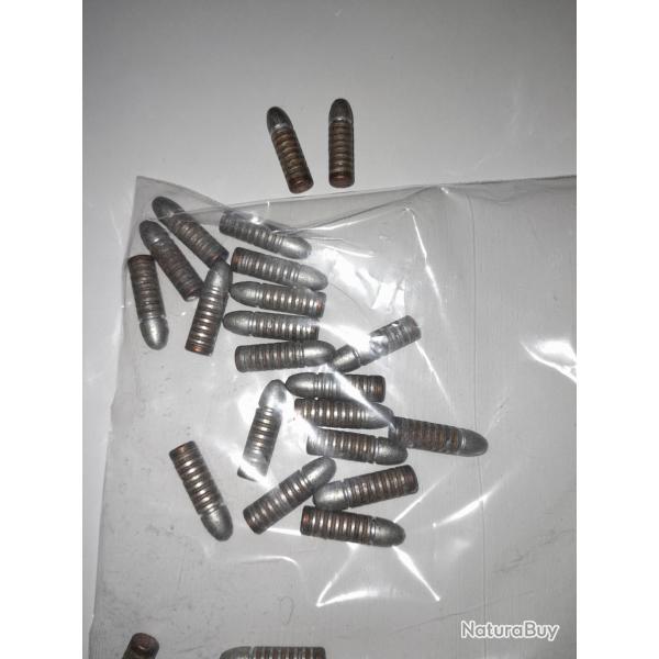 Ogives plomb  .284  type Loverin, 146 grains, gas check, graisses. X25