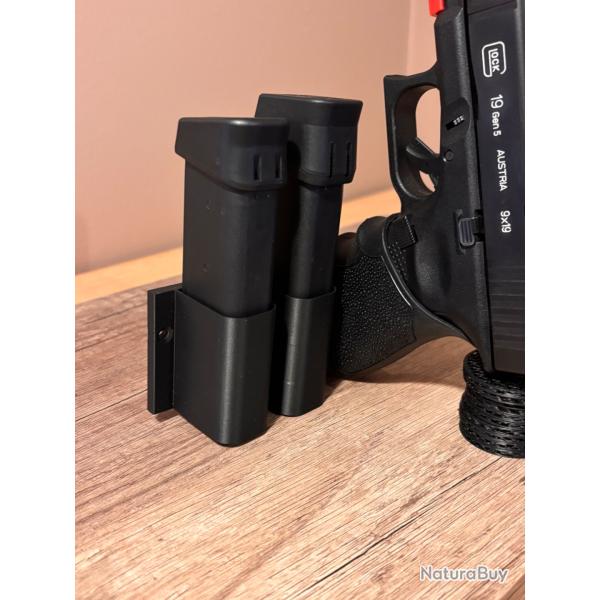 support range arme chargeur coffre pistolet
