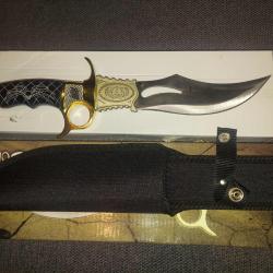 Poignard Bowie L'araign&eacute;e Manche Synth&eacute;tique Etui en nylon