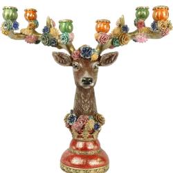 CHANDELIER CERF/FLEURS
