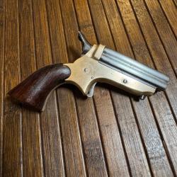 MAGNIFIQUE PISTOLET DE POCHE DERRINGER SHARPS 4 COUPS CALIBRE 22 SHORT