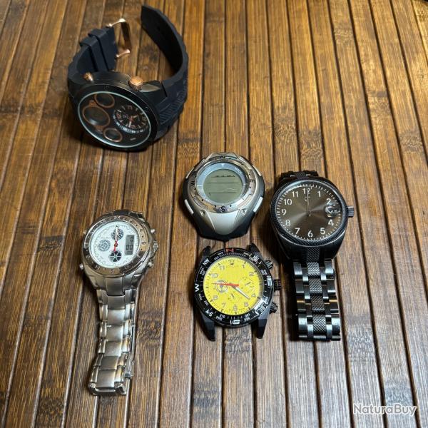 LOT DE 5 montres