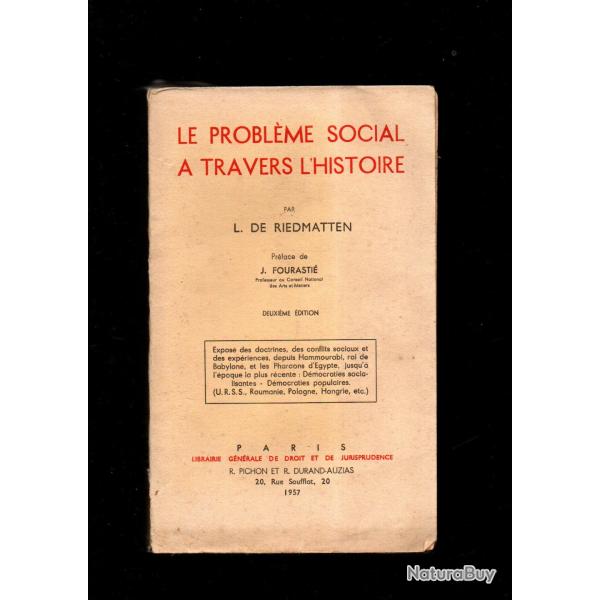 le problme social  travers l'histoire par l.de riedmatten 2me dition