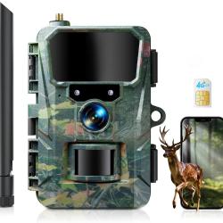 Cam&eacute;ra de Chasse 4G WT07 48MP 2K - Vision Nocturne IR, D&eacute;tection 0,2 s, App Mobile, IP66 &Eacute;tanche