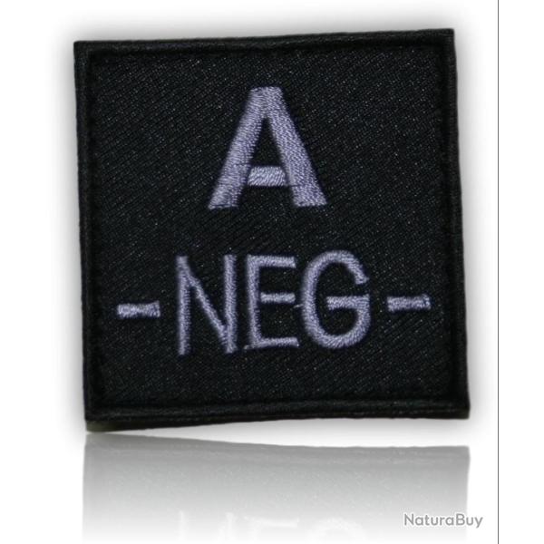 PATCH GROUPE SANGUIN A- NOIR