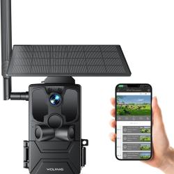 Caméra de Chasse 4G Solaire WT04 2.5K Carte SIM Vision Nocturne Audio Bidirectionnel IP66 Batterie