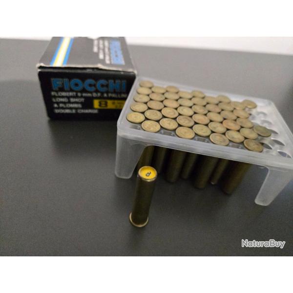 40 Cartouches 9 mm Flobert  grenaille de plomb n8