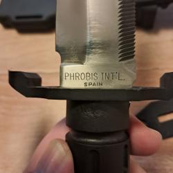 Couteau US Phrobis MFK type Navy Seals ann&eacute;es 90, version stainless