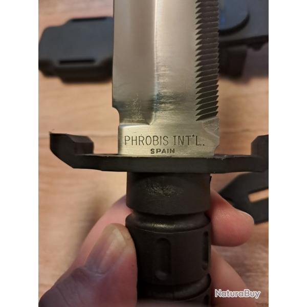 Couteau US Phrobis MFK type Navy Seals ann�es 90, version stainless