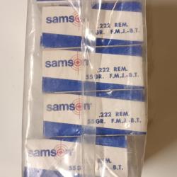 rare - IMI - SANSON - vintage - 5 boites de 20 cartouches 222 Remington, 55 grains , FMJ BT