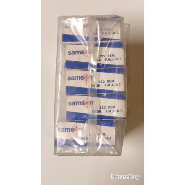 rare - IMI - SANSON - vintage - 5 boites de 20 cartouches 222 Remington, 55 grains , FMJ BT