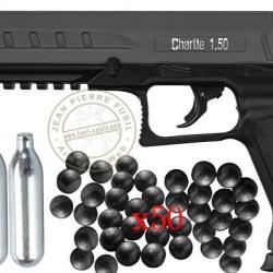 Pistolet CO2 &agrave; balles de caoutchouc Kimar LTL Charlie 1.50 (16 Joules)