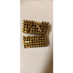 100 douilles - &eacute;tuis - 222 PPU tir&eacute;es 1x nettoy&eacute;es tumbler humide