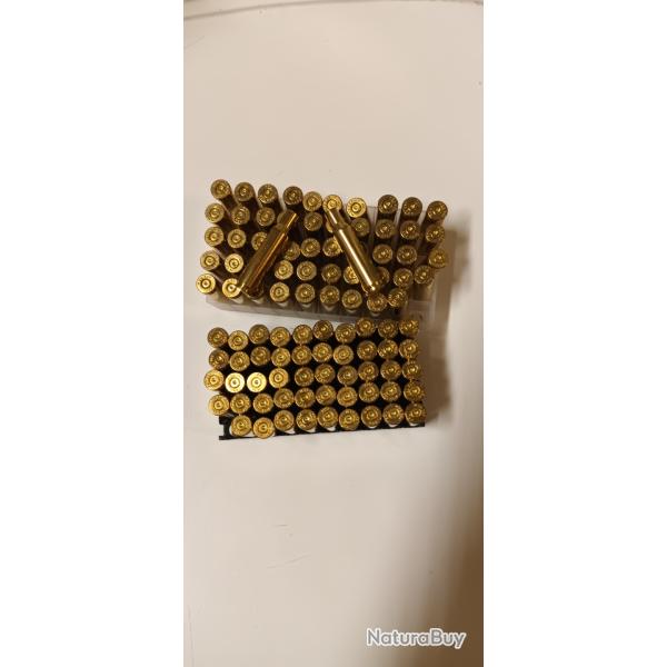 100 douilles - �tuis - 222 PPU tir�es 1x nettoy�es tumbler humide