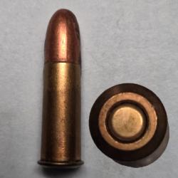 Une Cartouche Suisse model 1882 Revolver Poudre noire 7,5 X 23 R balle blind&eacute;e