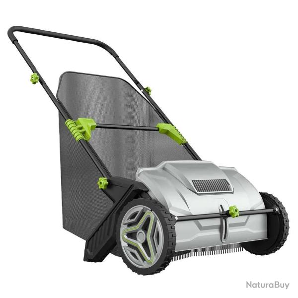 Ramasse-feuilles 3 brosses 53cm bac 100L rglage 0-40mm 112x66cm