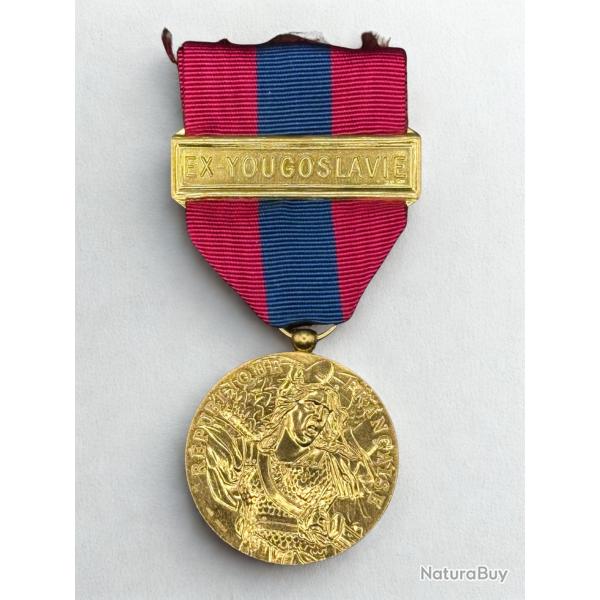 (18.004) M�daille de la D�fense Nationale - Bronze - Agrafe Ex-Yougoslavie