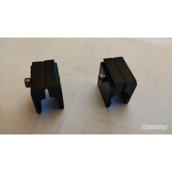 Montage mtal 11mm pour pistolet Crosman 1377, 1322, 2240, 2250...