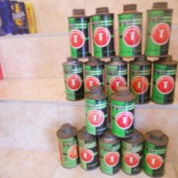 Flacons Poudre de chasse Pyroxyl&eacute;e T Sevran-Livry Poudre noire VIDE 16 boites