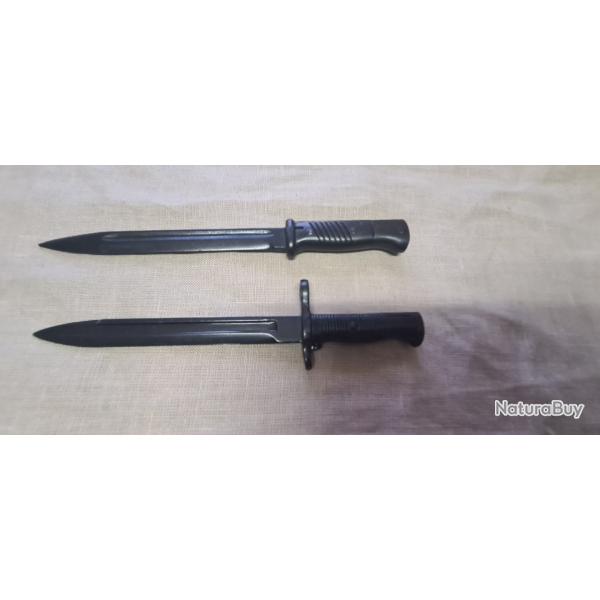 2 Coupes papier mauser et Garand, ouvre lettre