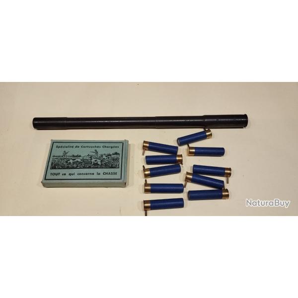 bo�te de 10 cartouches � broches (tirables) en 12m/m et leur tube r�ducteur en cal 16/12.