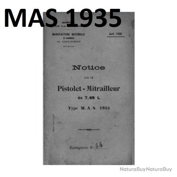 notice carabine MAS 1935 (envoi par mail) - VENDU PAR JEPERCUTE (m2627)