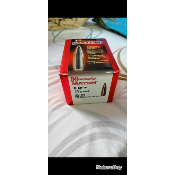 400 ogives Hornady 6.5mm (264) 140gr HPBT