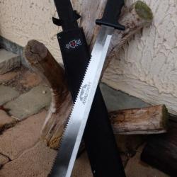 Couteau Bowie Machette Military Guide d'Amazonie Machete Lame Acier 3Cr13 Manche ABS Etui Nylon002