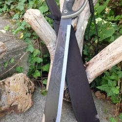 BIG Machette Guide d'Amazonie Lame Acier 3Cr13 Manche ABS Black Etui Nylon Outlast Alaska Survie