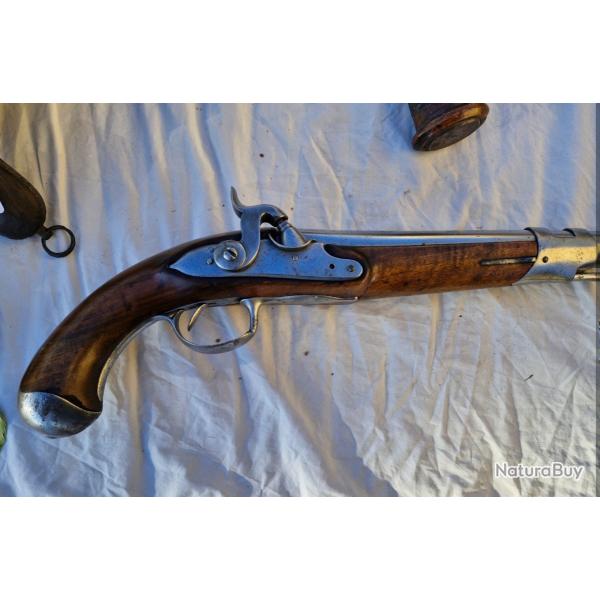 FORT PISTOLET A PERCUSSION ANCIENNEMENT SILEX, XVIIIE SI�CLE